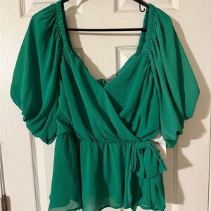 ARULA Vibrant Green Blouse